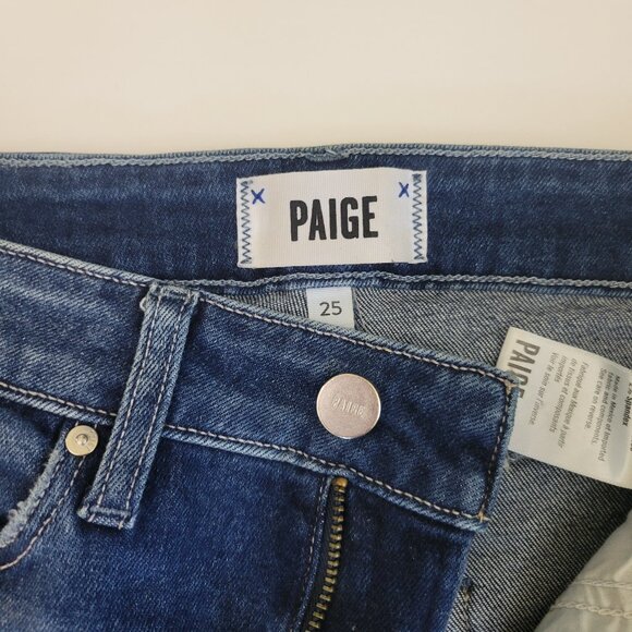 PAIGE  Margot High Rise Skinny Ankle Distressed Jean, Lookout Destructed - Picture 11 of 13